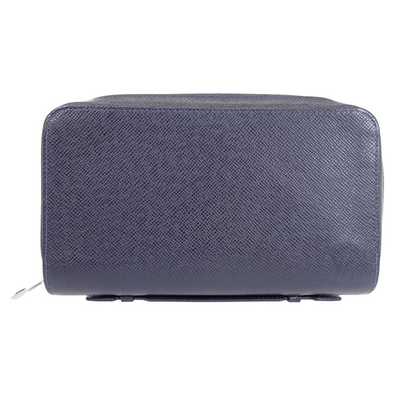 ルイヴィトン LOUIS VUITTON ジッピーXL タイガライン M44276 長財布 レザー ネイビー ブルーマリーヌ 紺 シルバー金具 メンズ【中古】【ABランク】