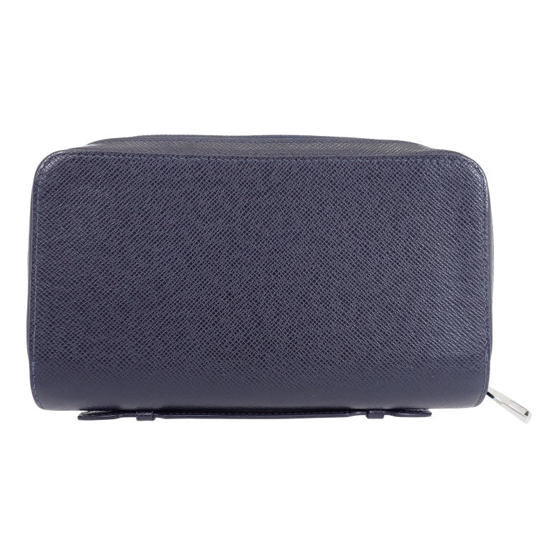 ルイヴィトン LOUIS VUITTON ジッピーXL タイガライン M44276 長財布 レザー ネイビー ブルーマリーヌ 紺 シルバー金具 メンズ【中古】【ABランク】