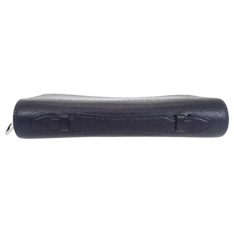 ルイヴィトン LOUIS VUITTON ジッピーXL タイガライン M44276 長財布 レザー ネイビー ブルーマリーヌ 紺 シルバー金具 メンズ【中古】【ABランク】