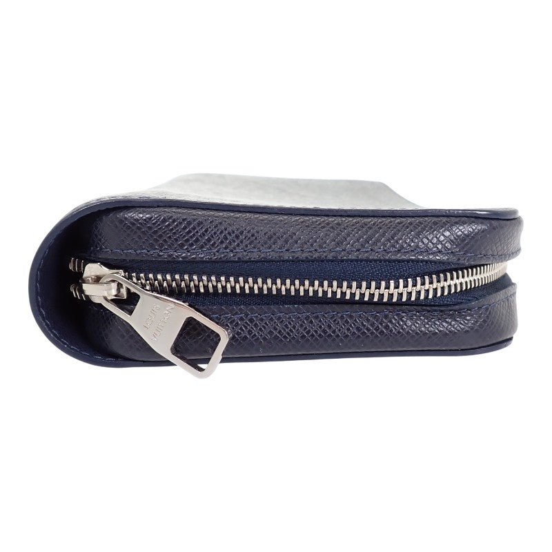 ルイヴィトン LOUIS VUITTON ジッピーXL タイガライン M44276 長財布 レザー ネイビー ブルーマリーヌ 紺 シルバー金具 メンズ【中古】【ABランク】