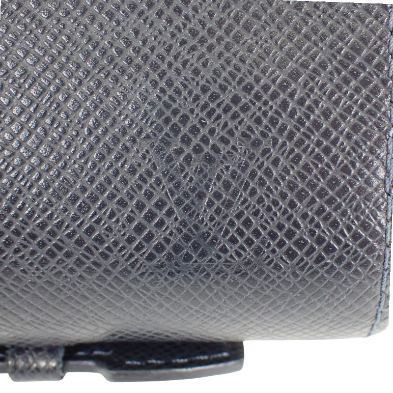 ルイヴィトン LOUIS VUITTON ジッピーXL タイガライン M44276 長財布 レザー ネイビー ブルーマリーヌ 紺 シルバー金具 メンズ【中古】【ABランク】
