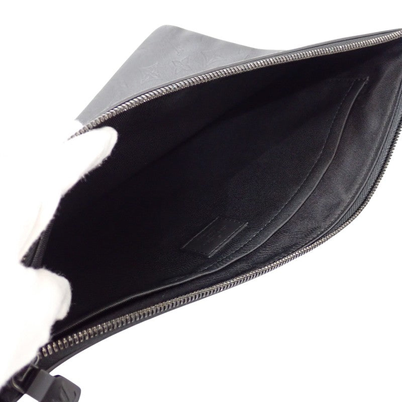 ルイヴィトン LOUIS VUITTON ポシェット・ディスカバリー M62903 モノグラム クラッチバッグ レザー モノグラム・シャドウ ブラック ブラック金具 メンズ【中古】【ABランク】