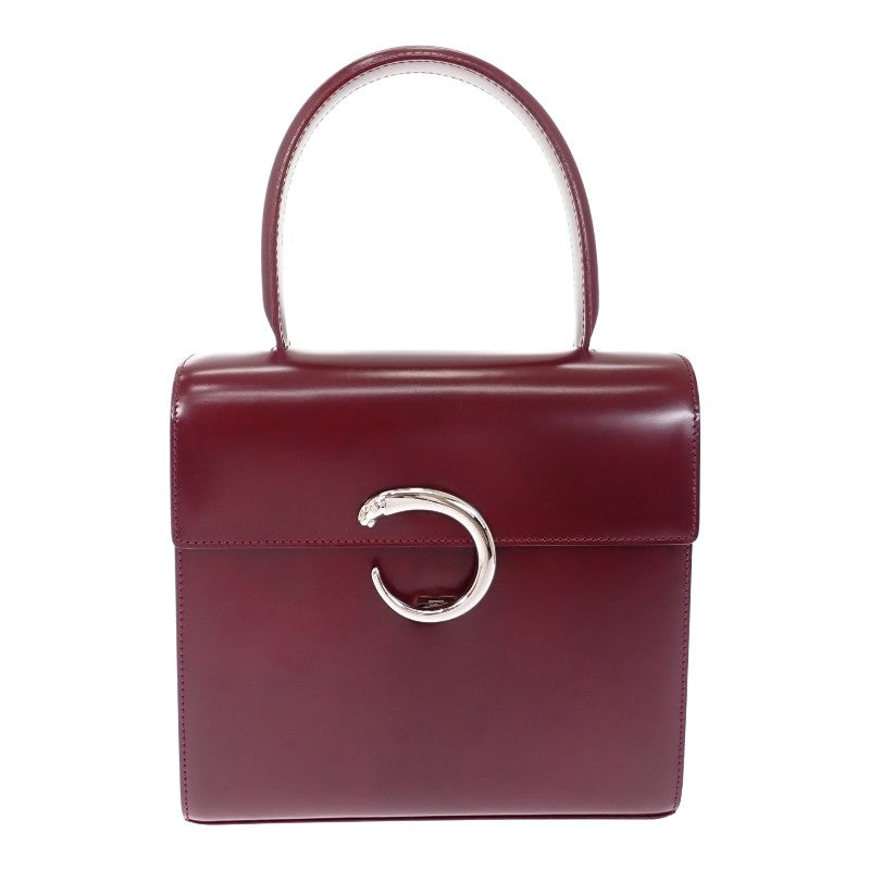 カルティエ CARTIER パンテール ショルダー ヴィンテージ 2WAYバッグ ハンドバッグ ショルダーバッグ レザー ボルドー ワインレッド シルバー金具 レディース【中古】【Bランク】