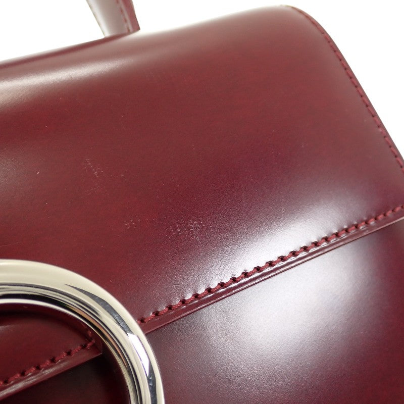 カルティエ CARTIER パンテール ショルダー ヴィンテージ 2WAYバッグ ハンドバッグ ショルダーバッグ レザー ボルドー ワインレッド シルバー金具 レディース【中古】【Bランク】