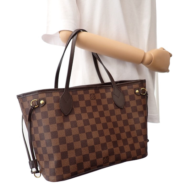 ルイヴィトン LOUIS VUITTON ネヴァーフルPM N40600 トートバッグ ダミエキャンバス ブラウン ゴールド金具 レディース【中古】【ABランク】