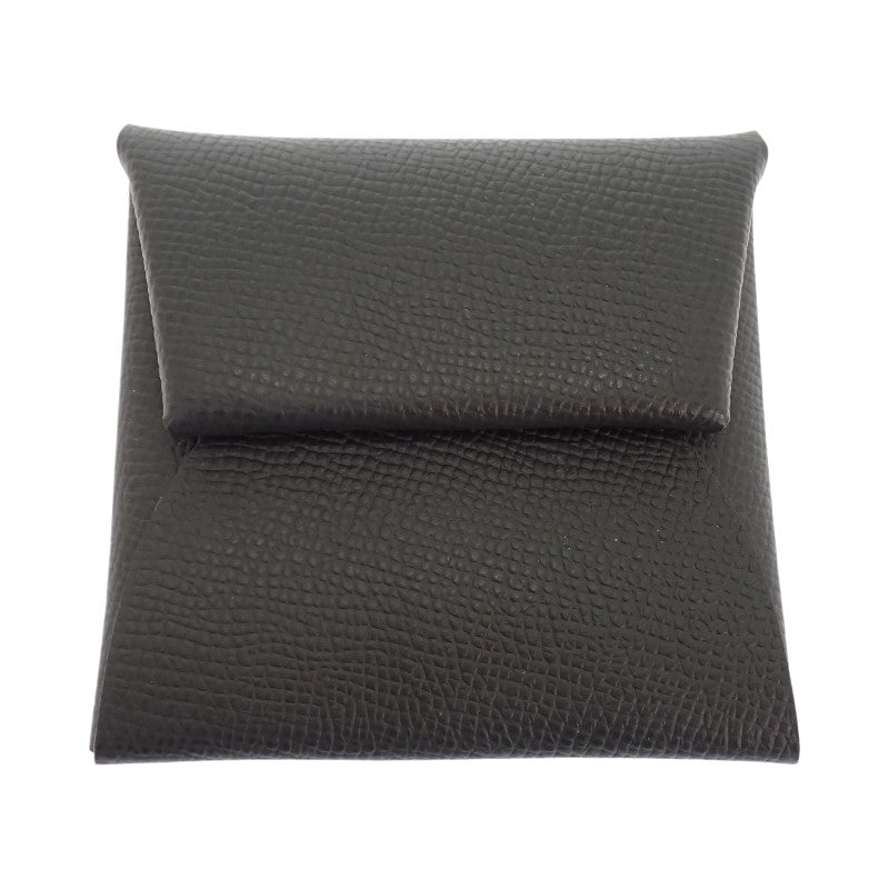 エルメス HERMES バスティア H083035CK コインケース ヴォーエプソン グレー ヴェールアングレ シルバー金具 レディース メンズ【中古】【Aランク】