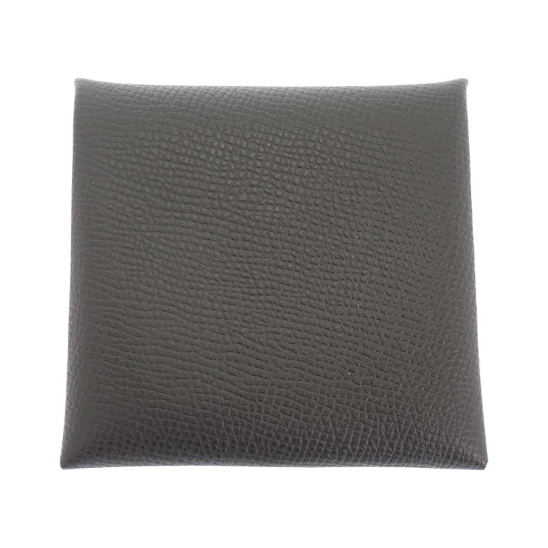 エルメス HERMES バスティア H083035CK コインケース ヴォーエプソン グレー ヴェールアングレ シルバー金具 レディース メンズ【中古】【Aランク】