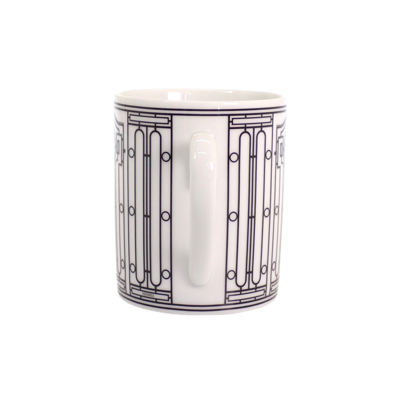 エルメス HERMES マグ アッシュ Hデコ No1 モノトーン 食器 コップ 1個 300ml P037031P マグカップ ポーセリン ホワイト ブラック【中古】【Sランク】