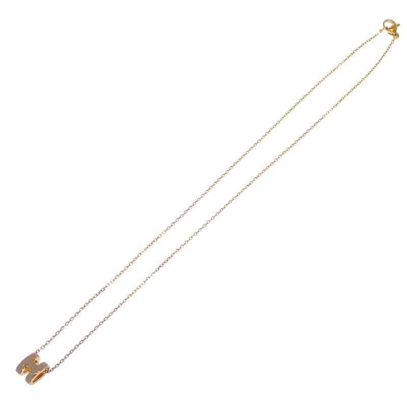 エルメス HERMES ミニ ポップ H ペンダント H147992F 55 ネックレス メタル マロングラッセ ゴールド ゴールド金具 レディース【中古】【ABランク】