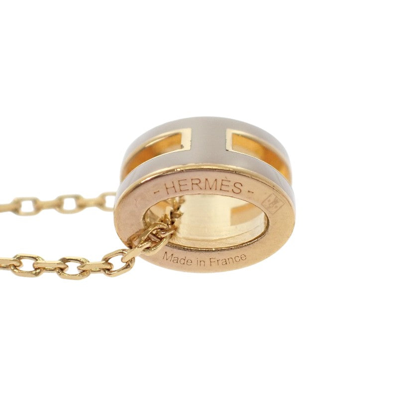 エルメス HERMES ミニ ポップ H ペンダント H147992F 55 ネックレス メタル マロングラッセ ゴールド ゴールド金具 レディース【中古】【ABランク】