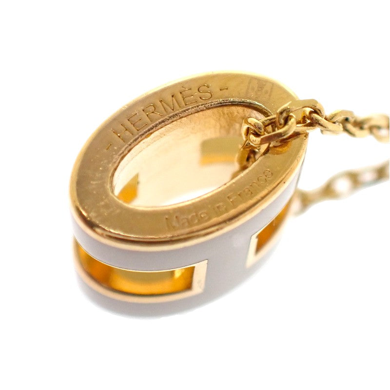 エルメス HERMES ミニ ポップ H ペンダント H147992F 55 ネックレス メタル マロングラッセ ゴールド ゴールド金具 レディース【中古】【ABランク】