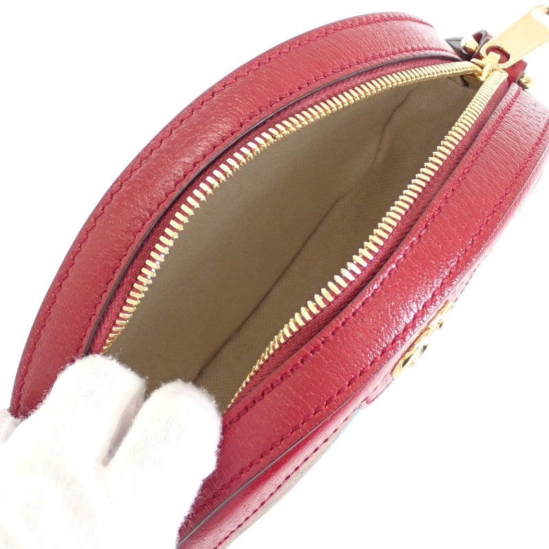 グッチ GUCCI ミニGGスプリーム ドラえもん 625216 ショルダーバッグ レザー PU ボルドー ブラウン ゴールド金具 レディース【中古】【Aランク】