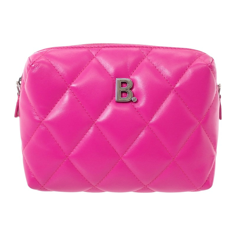 バレンシアガ BALENCIAGA タッチパフィ カメラバッグ 6160601WN1Y5514 ショルダーバッグ レザー ピンク シルバー金具 レディース【中古】【Aランク】