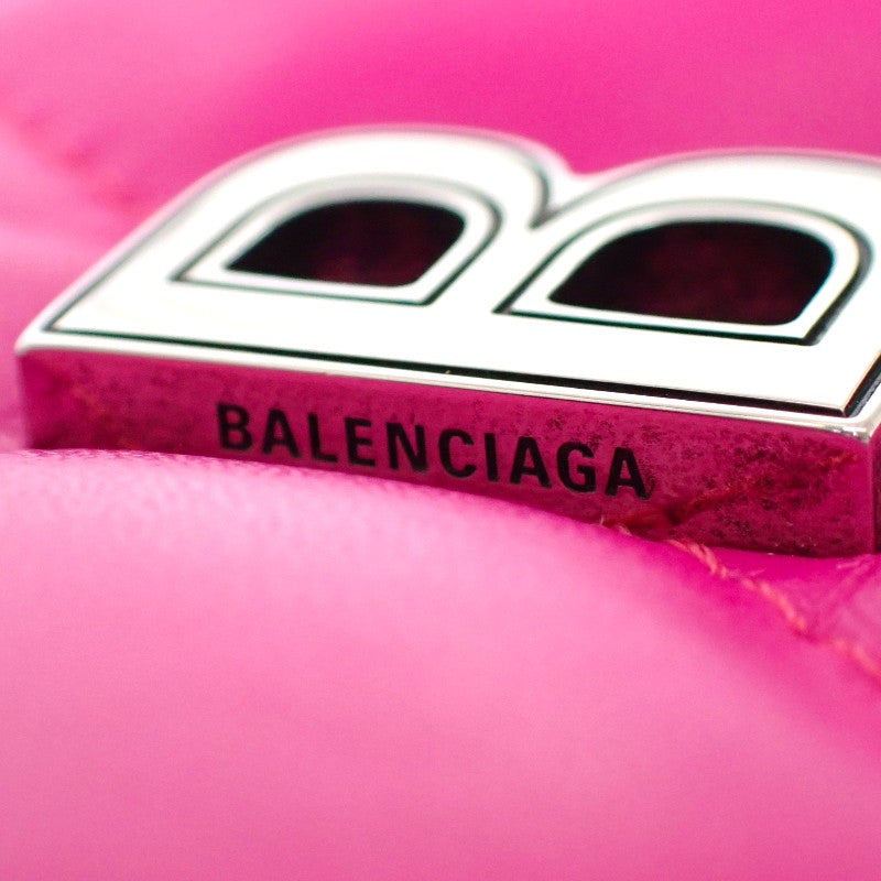 バレンシアガ BALENCIAGA タッチパフィ カメラバッグ 6160601WN1Y5514 ショルダーバッグ レザー ピンク シルバー金具 レディース【中古】【Aランク】