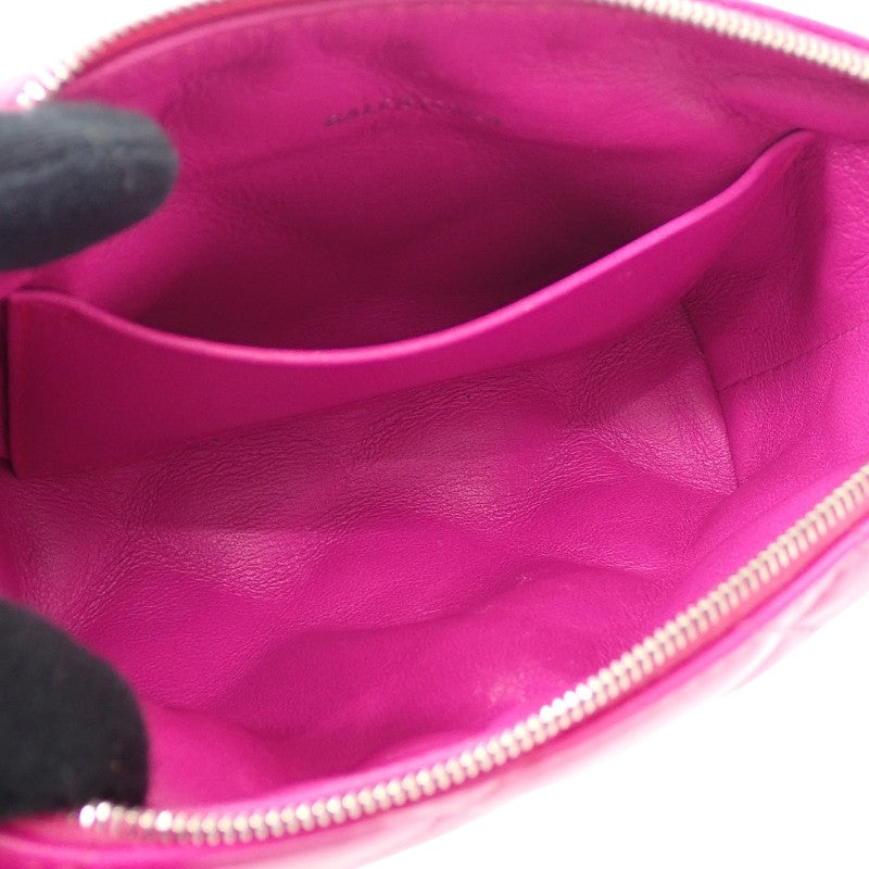 バレンシアガ BALENCIAGA タッチパフィ カメラバッグ 6160601WN1Y5514 ショルダーバッグ レザー ピンク シルバー金具 レディース【中古】【Aランク】