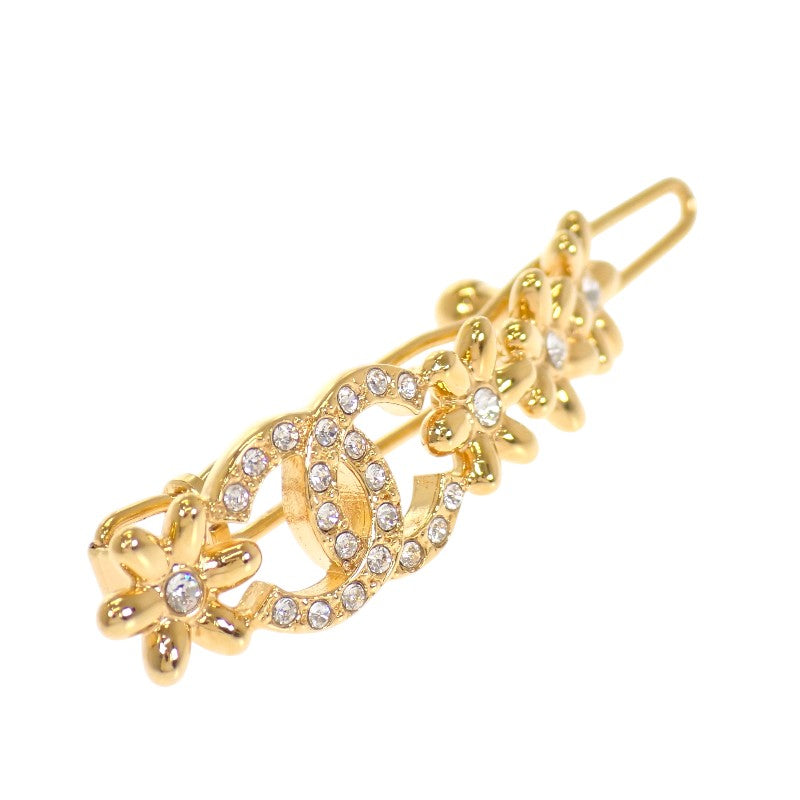シャネル CHANEL ココマーク フラワーモチーフ バレッタ メタル ゴールド レディース【中古】【Aランク】