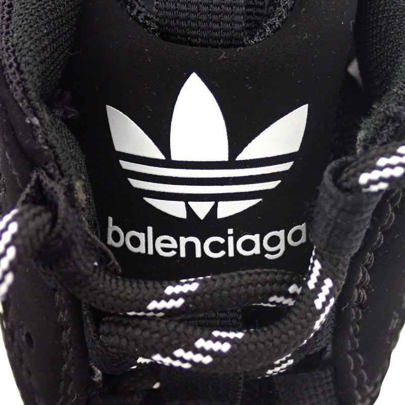 バレンシアガ BALENCIAGA アディダスコラボ Triple S 712821 スニーカー レザー ブラック メンズ【中古】【Aランク】