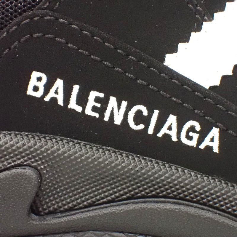 巴黎世家 BALENCIAGA 愛迪達 adidas Triple S 712821 運動鞋 皮革 黑色 男士【中古】【A級】