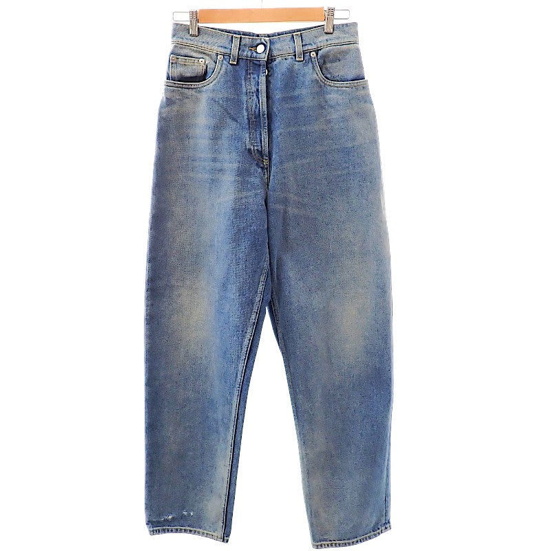 プラダ PRADA 5ポケット ダメージ加工 デニム ジーンズ GFP469 デニムパンツ コットン ブルー 27 メンズ【中古】【Aランク】