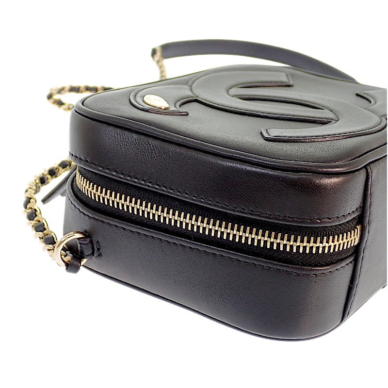 シャネル CHANEL ココマーク チェーンショルダー カメラバッグ AS0322 ショルダーバッグ ラムスキン ブラック ゴールド金具 レディース【中古】【ABランク】