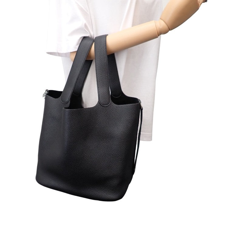 エルメス HERMES ピコタンロック GM ハンドバッグ トリヨンクレマンス ブラック シルバー金具 レディース【中古】【Aランク】
