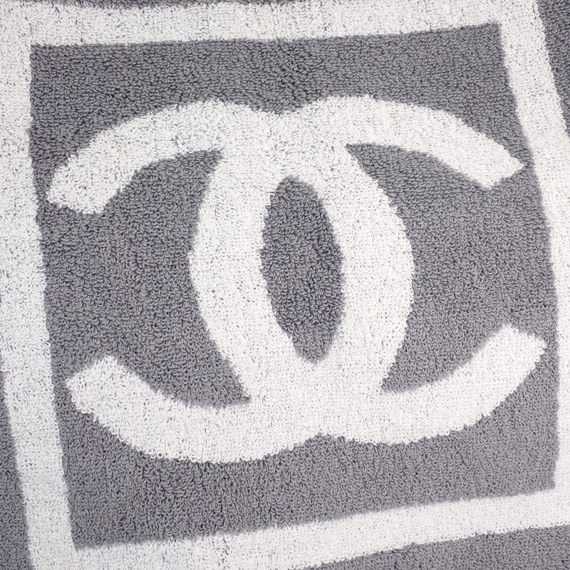 シャネル CHANEL CCビーチバッグ スポーツライン トートバッグ コットン パイル グレー レディース【中古】【Aランク】