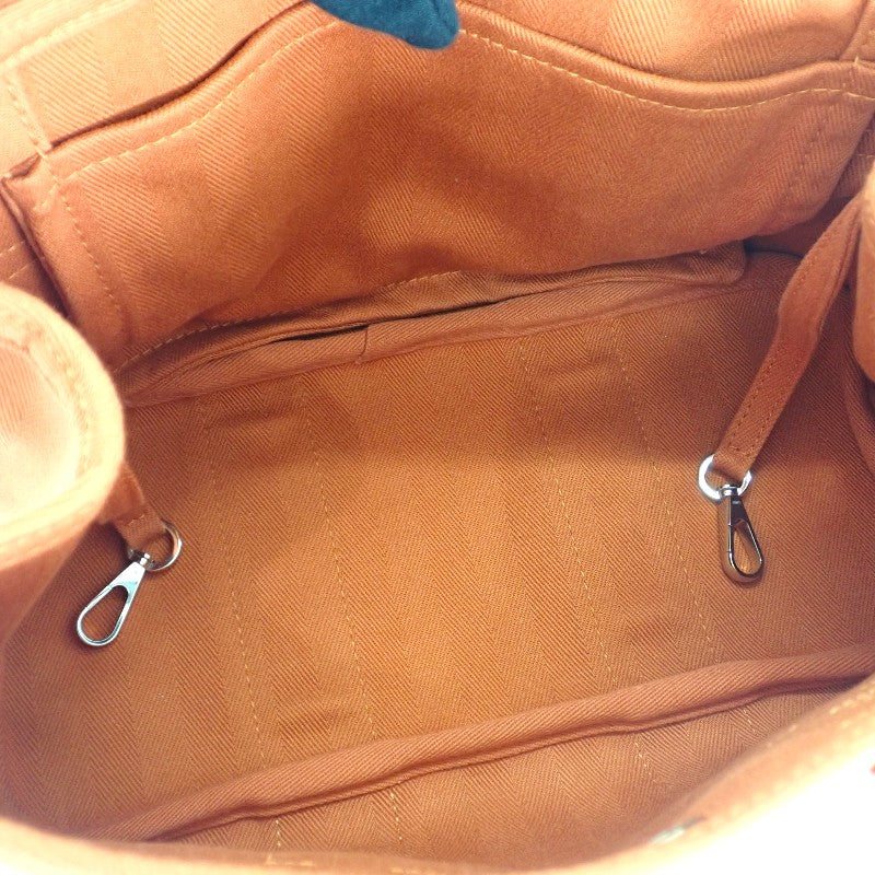 エルメス HERMES ヴァルパライソPM ハンドバッグ ヴォースイフト キャンバス トワルシェブロン オレンジ シルバー金具 レディース【中古】【ABランク】