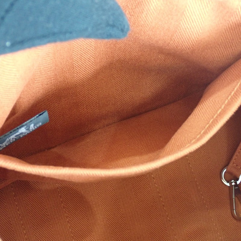 エルメス HERMES ヴァルパライソPM ハンドバッグ ヴォースイフト キャンバス トワルシェブロン オレンジ シルバー金具 レディース【中古】【ABランク】