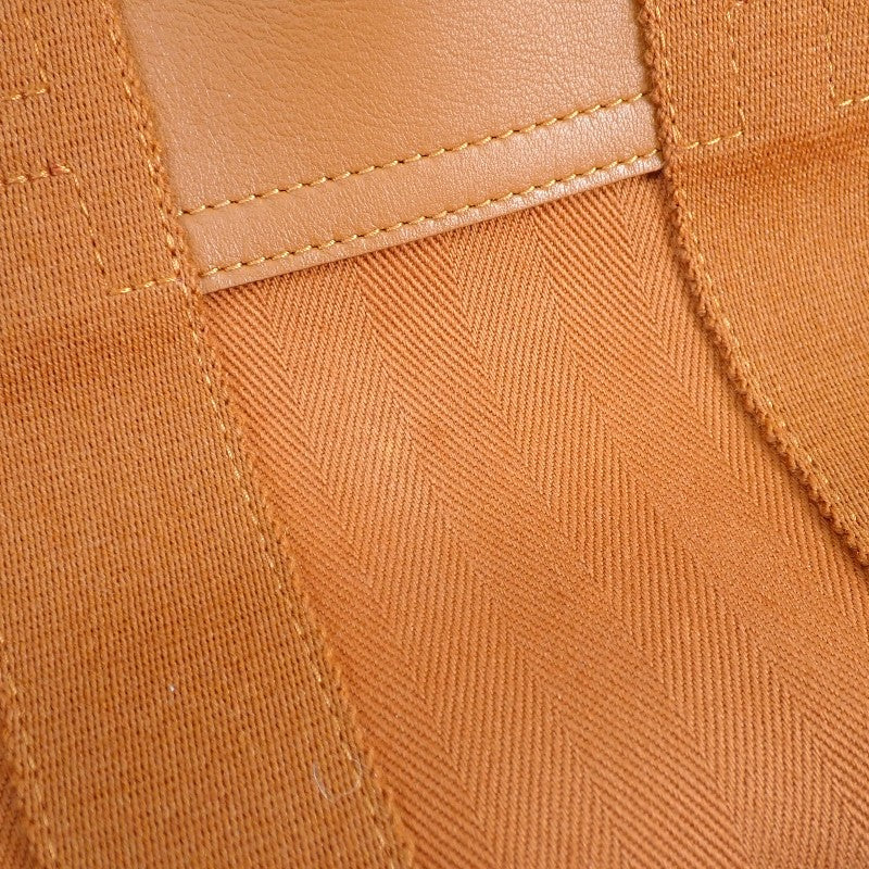 エルメス HERMES ヴァルパライソPM ハンドバッグ ヴォースイフト キャンバス トワルシェブロン オレンジ シルバー金具 レディース【中古】【ABランク】