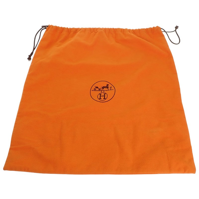 エルメス HERMES ヴァルパライソPM ハンドバッグ ヴォースイフト キャンバス トワルシェブロン オレンジ シルバー金具 レディース【中古】【ABランク】