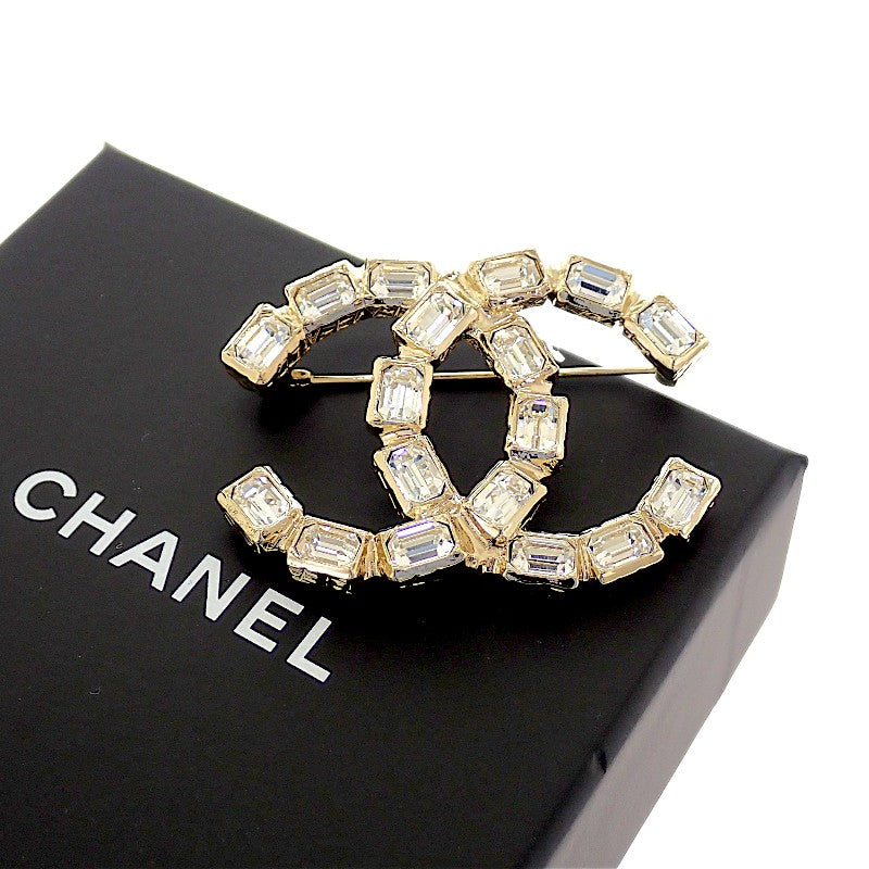 シャネル CHANEL ココマーク ABB978 ブローチ メタル クリスタル ゴールド レディース【中古】【Aランク】