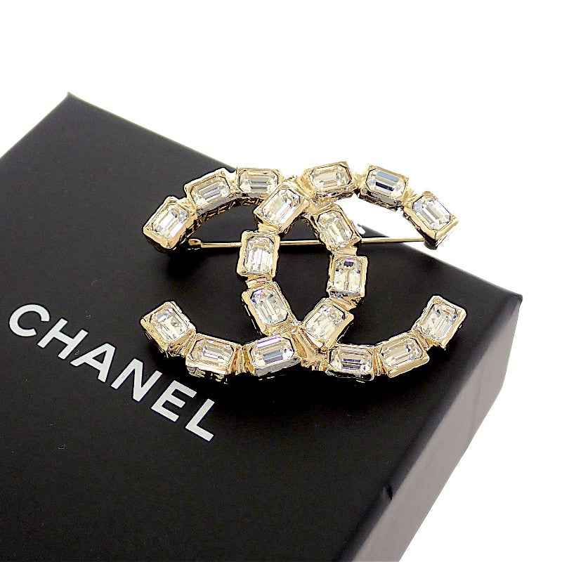 シャネル CHANEL ココマーク ABB978 ブローチ メタル クリスタル ゴールド レディース【中古】【Aランク】