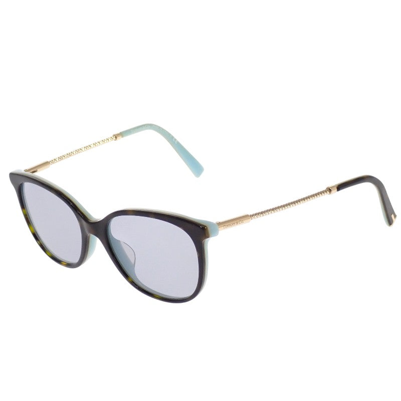 ティファニー TIFFANY&Co. べっこう柄 TF-216R-F_8134 サングラス アセテート ブラウン ブルー レディース【中古】【ABランク】