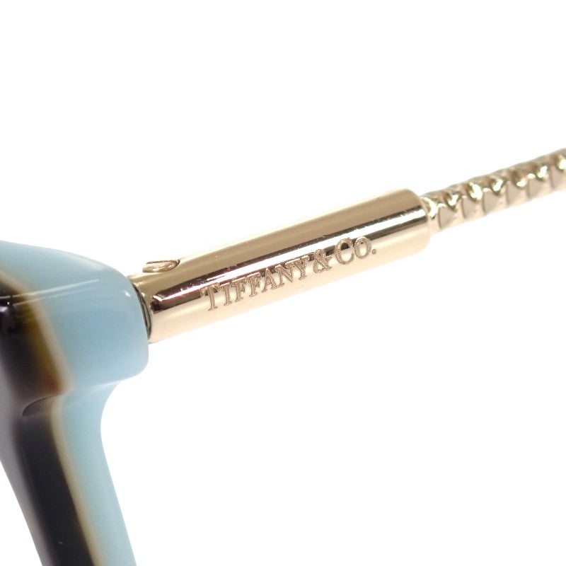 ティファニー TIFFANY&Co. べっこう柄 TF-216R-F_8134 サングラス アセテート ブラウン ブルー レディース【中古】【ABランク】