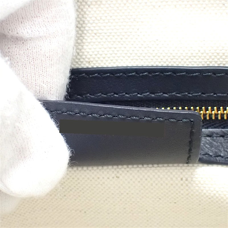ディオール Dior Diorstar バケットバッグ スモール M2854UTZQ M928 ショルダーバッグ カーフ コットン ファブリック ネイビー ゴールド金具 レディース【中古】【Aランク】