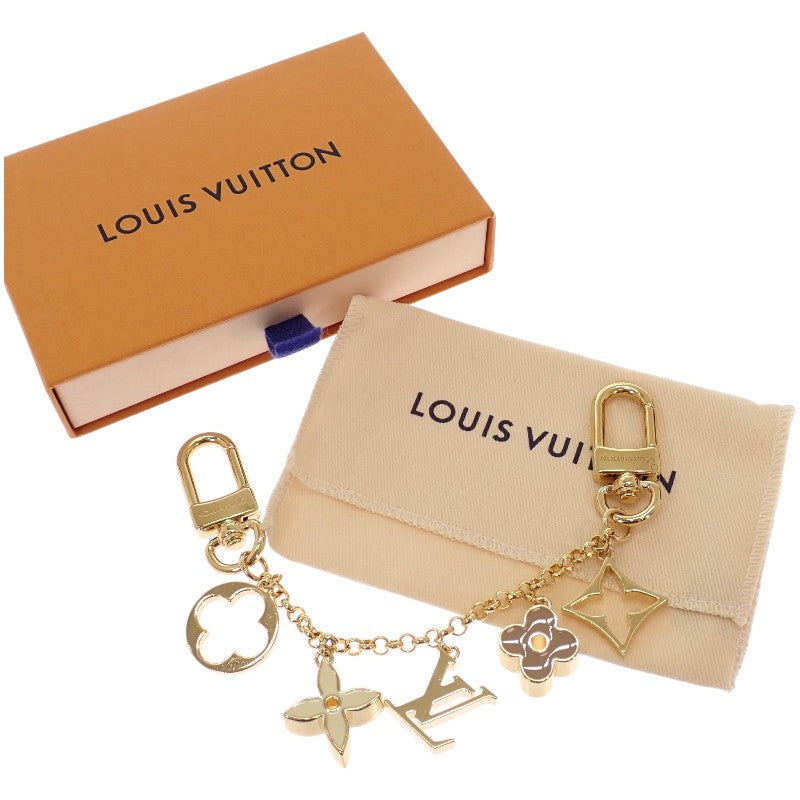 ルイヴィトン LOUIS VUITTON バッグチャーム チェーン・フルール ドゥ モノグラム M01413 モノグラム バッグチャーム メタル ゴールド ピンク レディース【中古】【Aランク】