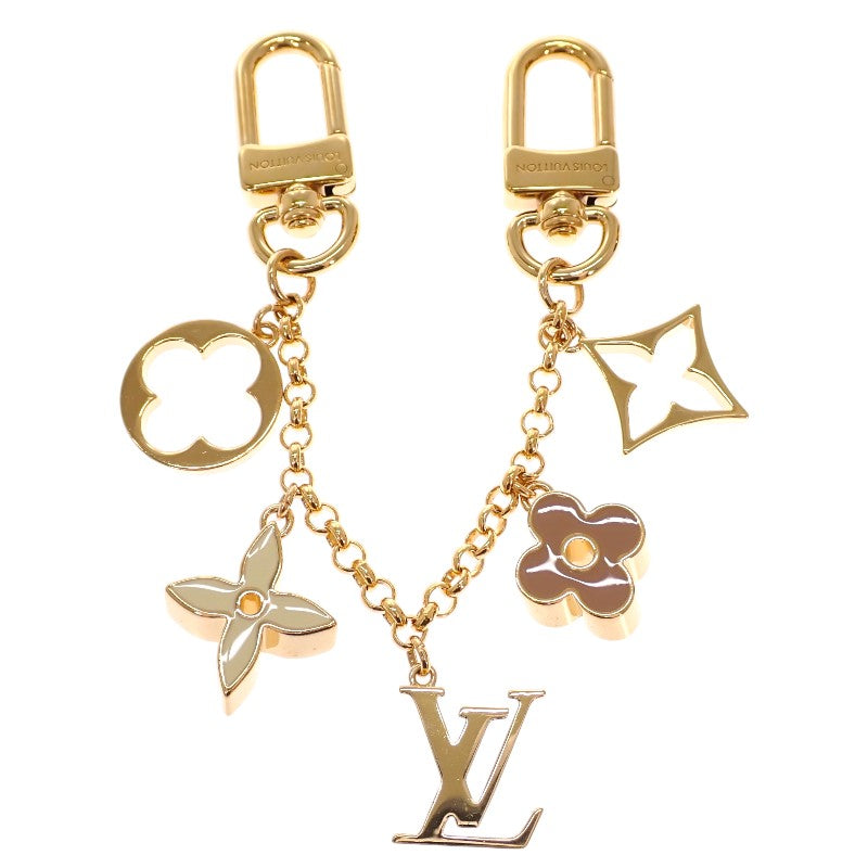 ルイヴィトン LOUIS VUITTON バッグチャーム チェーン・フルール ドゥ モノグラム M01413 モノグラム バッグチャーム メタル ゴールド ピンク レディース【中古】【Aランク】