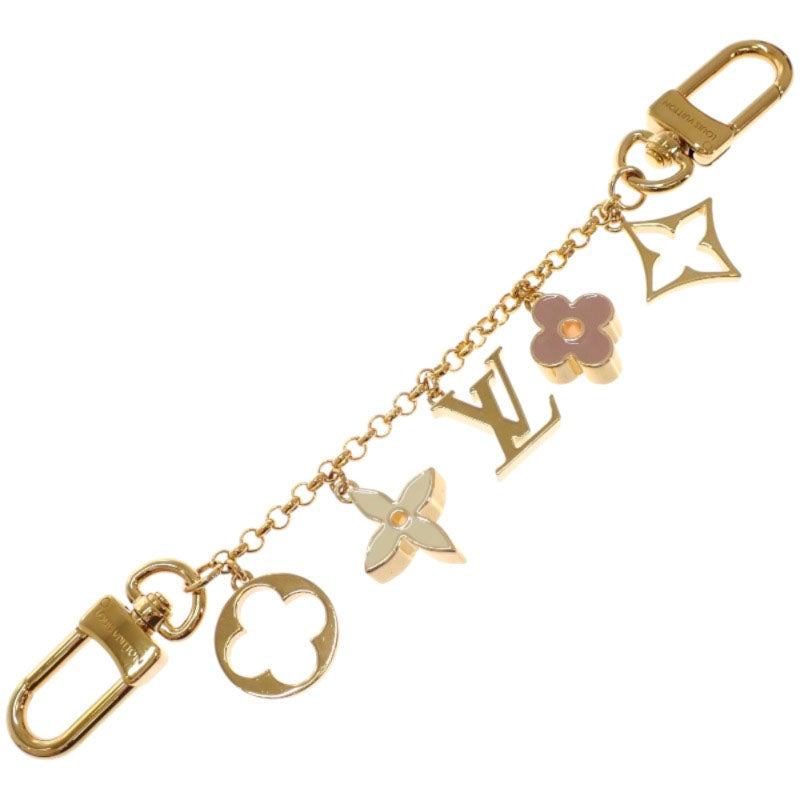 ルイヴィトン LOUIS VUITTON バッグチャーム チェーン・フルール ドゥ モノグラム M01413 モノグラム バッグチャーム メタル ゴールド ピンク レディース【中古】【Aランク】