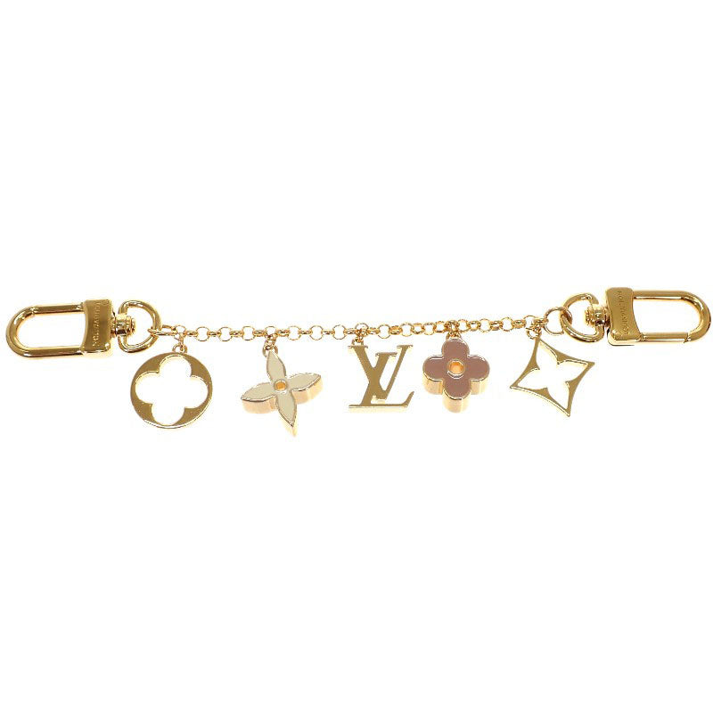 ルイヴィトン LOUIS VUITTON バッグチャーム チェーン・フルール ドゥ モノグラム M01413 モノグラム バッグチャーム メタル ゴールド ピンク レディース【中古】【Aランク】