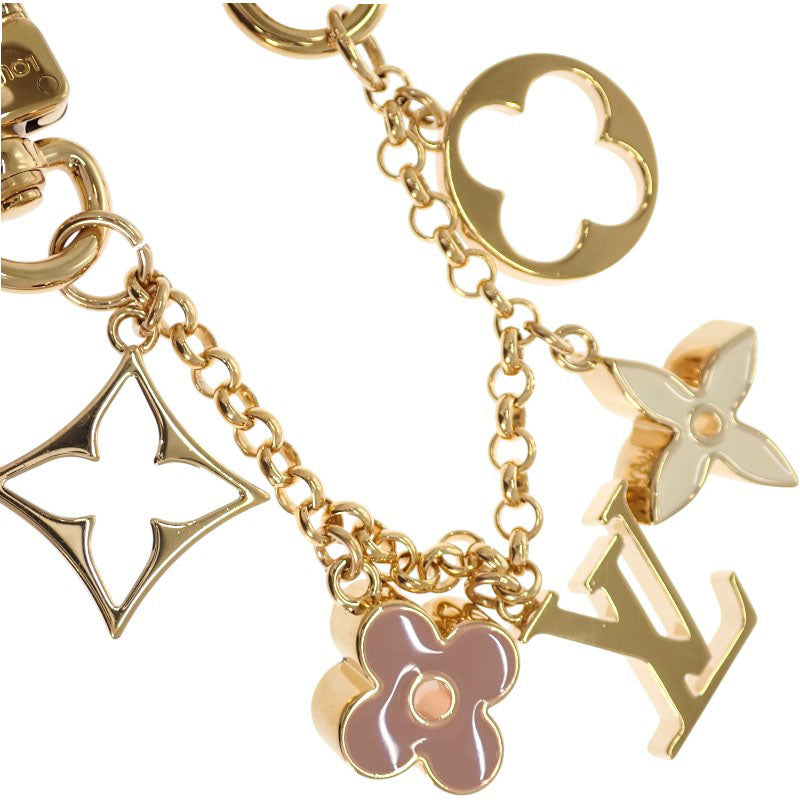 ルイヴィトン LOUIS VUITTON バッグチャーム チェーン・フルール ドゥ モノグラム M01413 モノグラム バッグチャーム メタル ゴールド ピンク レディース【中古】【Aランク】