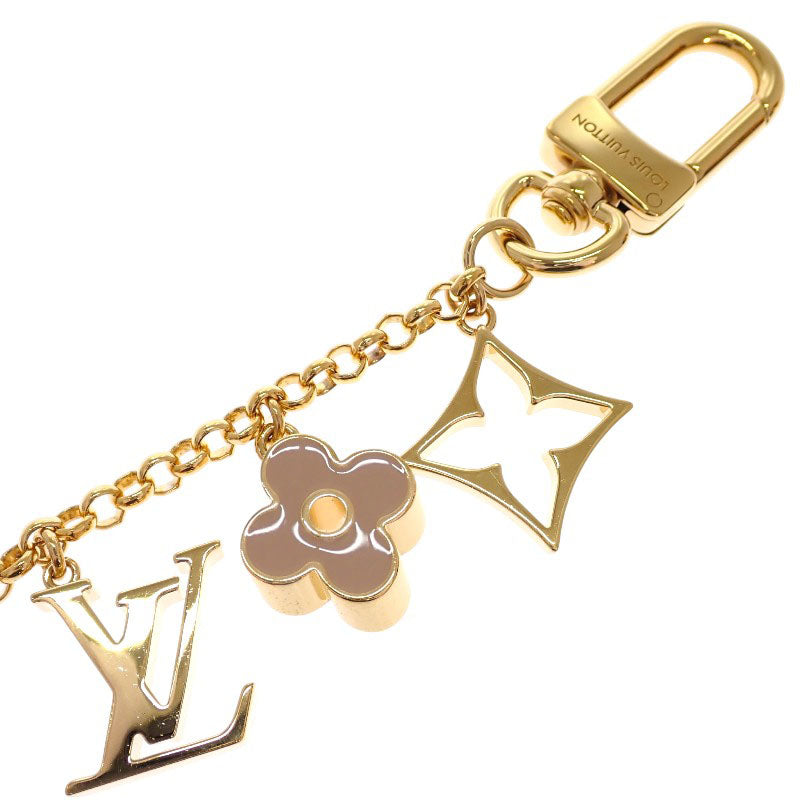 ルイヴィトン LOUIS VUITTON バッグチャーム チェーン・フルール ドゥ モノグラム M01413 モノグラム バッグチャーム メタル ゴールド ピンク レディース【中古】【Aランク】