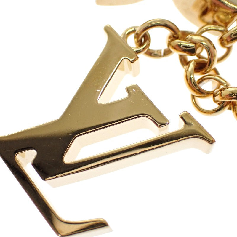 ルイヴィトン LOUIS VUITTON バッグチャーム チェーン・フルール ドゥ モノグラム M01413 モノグラム バッグチャーム メタル ゴールド ピンク レディース【中古】【Aランク】