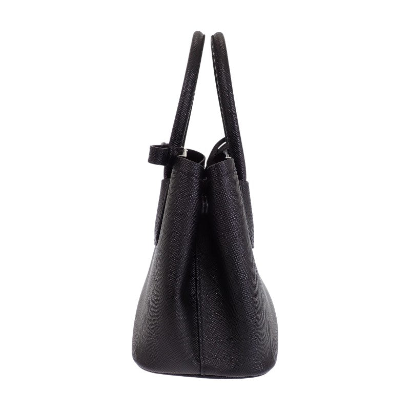 プラダ PRADA ダブル スモール レザーバッグ ドゥーブレ 1BG443 2WAYバッグ ハンドバッグ ショルダーバッグ サフィアーノ ブラック ゴールド金具 レディース【中古】【Aランク】