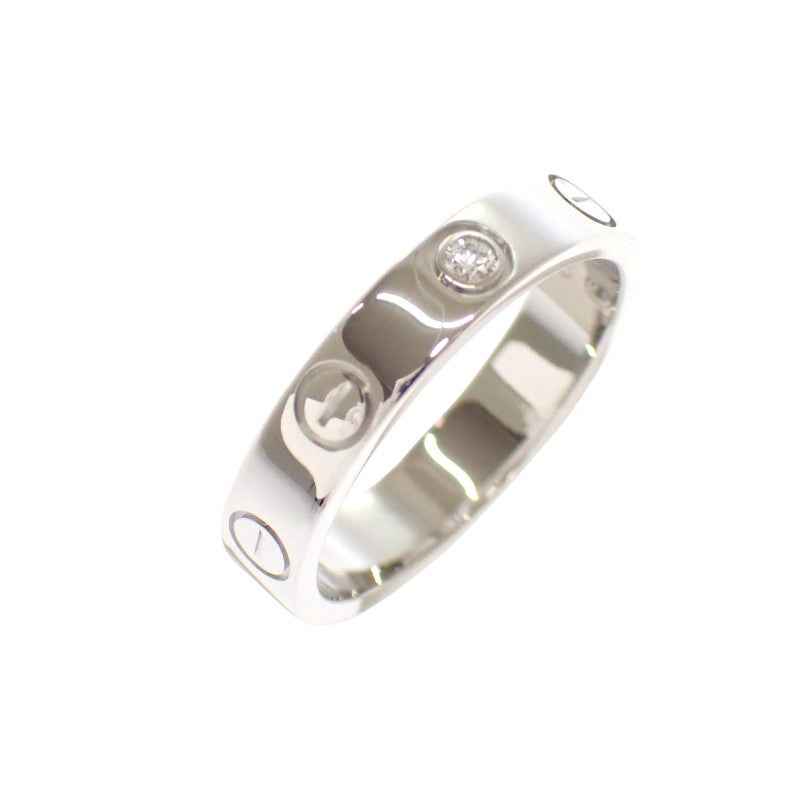 カルティエ CARTIER ミニラブリング 7号 B4050547 リング K18ホワイトゴールド ダイヤモンド #47 レディース【中古】【Aランク】