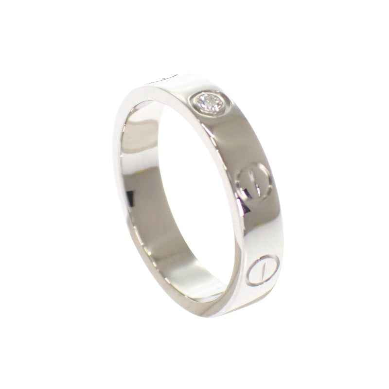 カルティエ CARTIER ミニラブリング 7号 B4050547 リング K18ホワイトゴールド ダイヤモンド #47 レディース【中古】【Aランク】