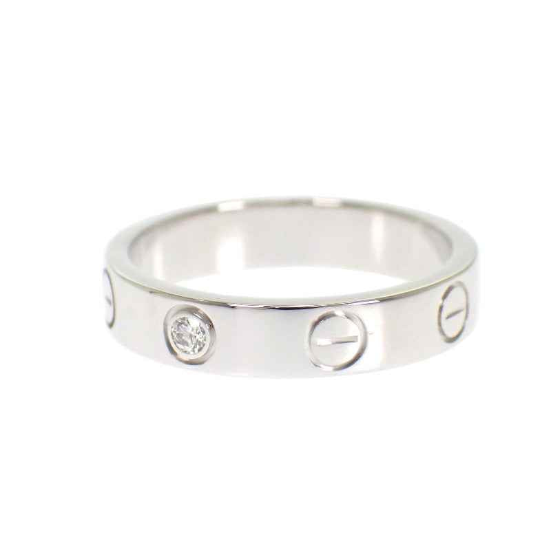 カルティエ CARTIER ミニラブリング 7号 B4050547 リング K18ホワイトゴールド ダイヤモンド #47 レディース【中古】【Aランク】