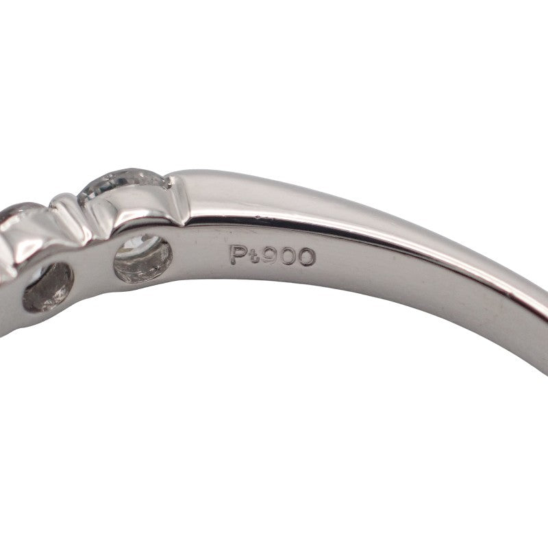 デザインジュエリー ハーフエタニティ 9号 リング Pt900プラチナ ダイヤモンド レディース【中古】【Aランク】