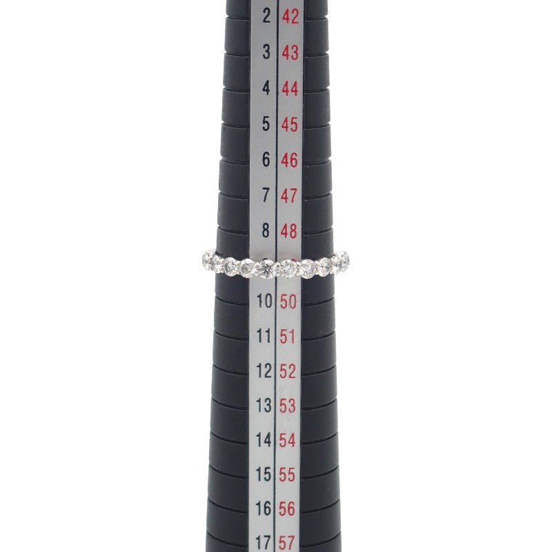 デザインジュエリー ハーフエタニティ 9号 リング Pt900プラチナ ダイヤモンド レディース【中古】【Aランク】