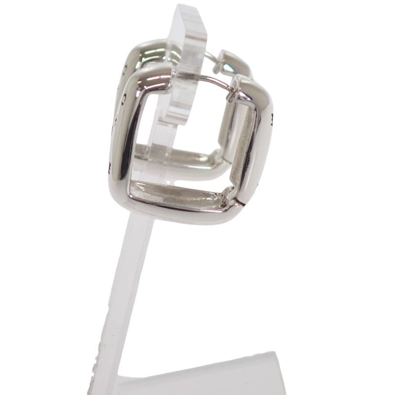 シャネル CHANEL ロゴ スクエア フープ ピアス シルバー925 レディース【中古】【Aランク】