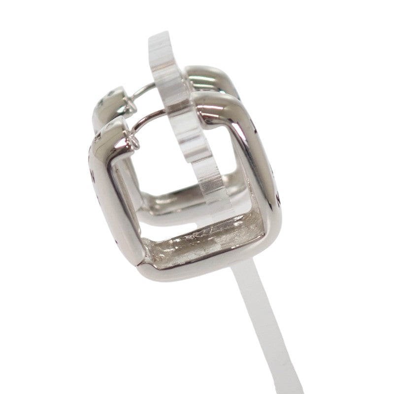 シャネル CHANEL ロゴ スクエア フープ ピアス シルバー925 レディース【中古】【Aランク】